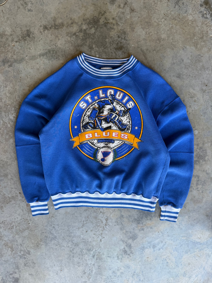 1991 St. Louis Blues Goalie Mockneck Sweatshirt (XL)