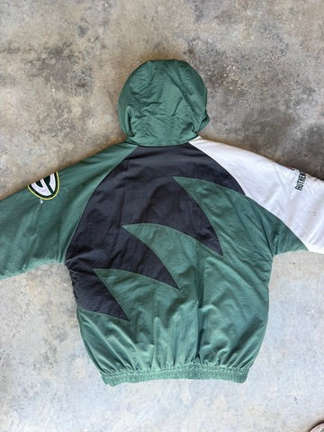 90s Green Bay Packers Logo Athletic Sharktooth Jacket (XL)
