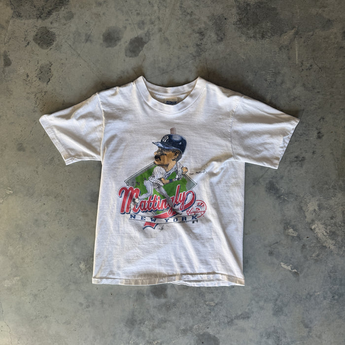 1988 New York Yankees Don Mattingly Caricature T-Shirt (S)