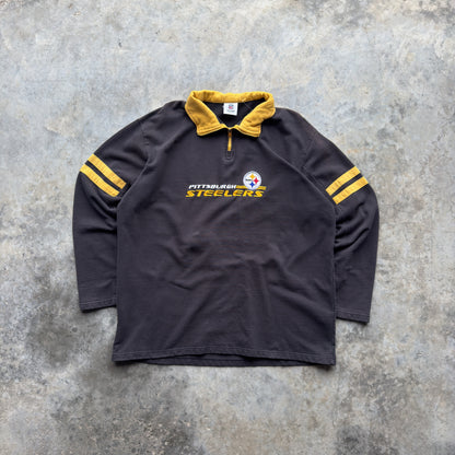 Pittsburgh Steelers Embroidered Quarter Zip Pullover (L)