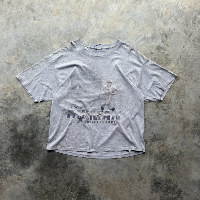 90s Dallas Cowboys Troy Aikman Faded T-Shirt (XXL)