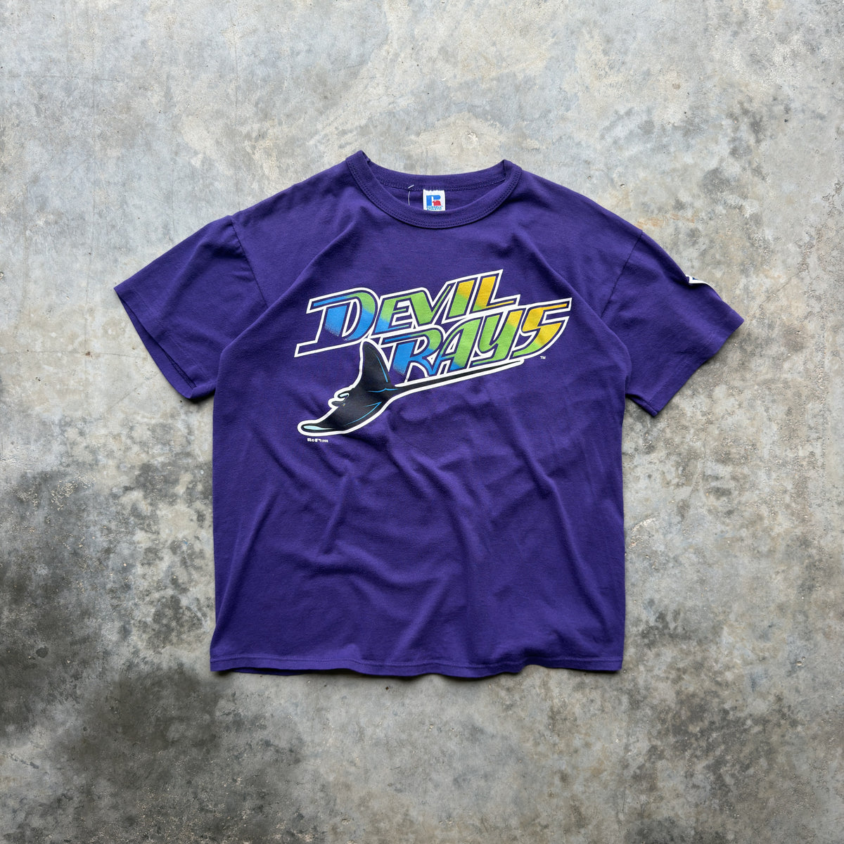 1998 Tampa Bay Devil Rays Game Worn Little League T-Shirt (L)
