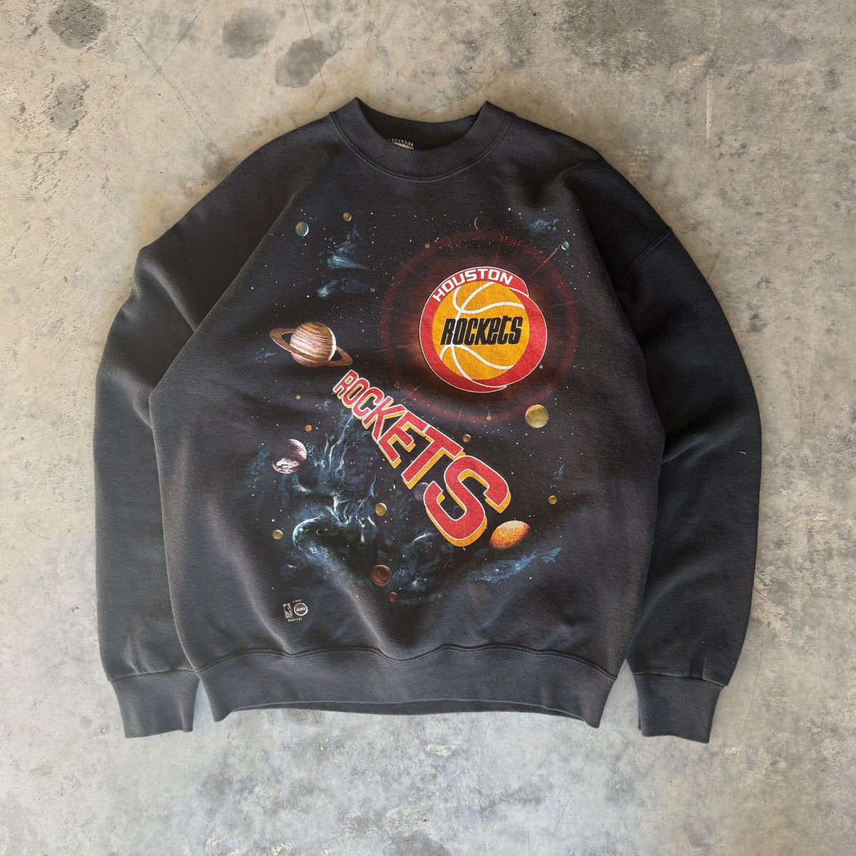 90s Houston Rockets Galaxy NBA Official Fan Crewneck (XL)