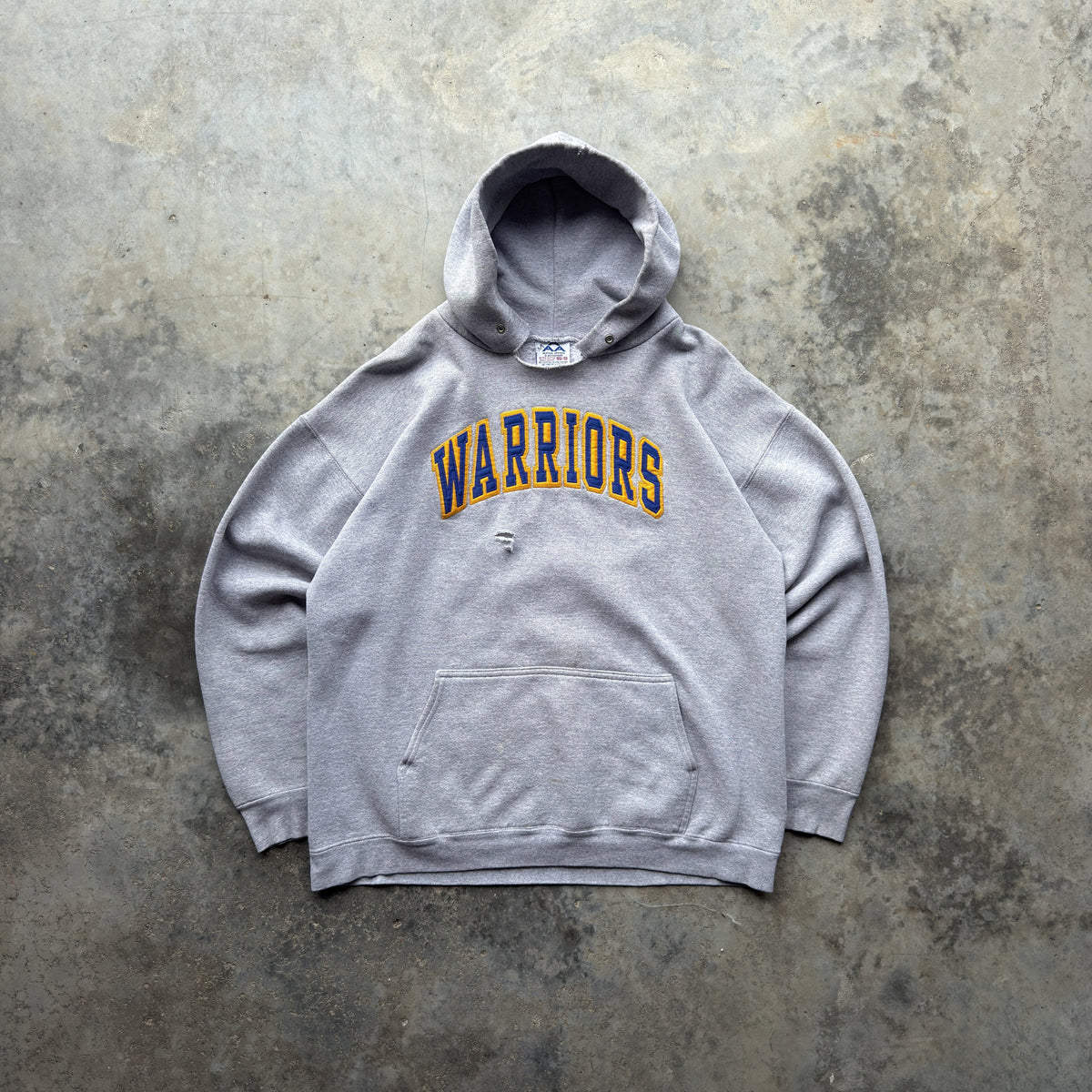 90s Golden State Warriors Stitched Spellout Hoodie (L)