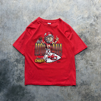 1993 Kansas City Chiefs Joe Montana Caricature T-Shirt (M)