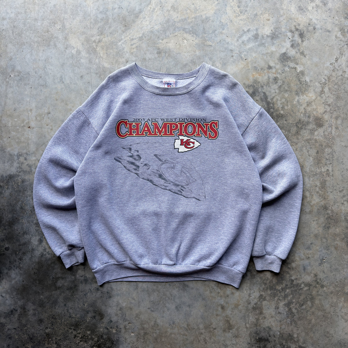 2003 Kansas City Chiefs AFC West Division Champions Crewneck (L)