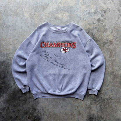 2003 Kansas City Chiefs AFC West Division Champions Crewneck (L)