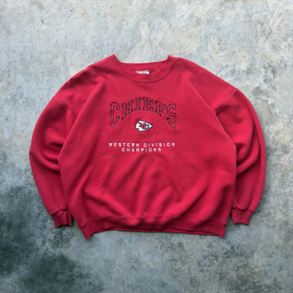 Kansas City Chiefs Western Division Champions Crewneck (L)