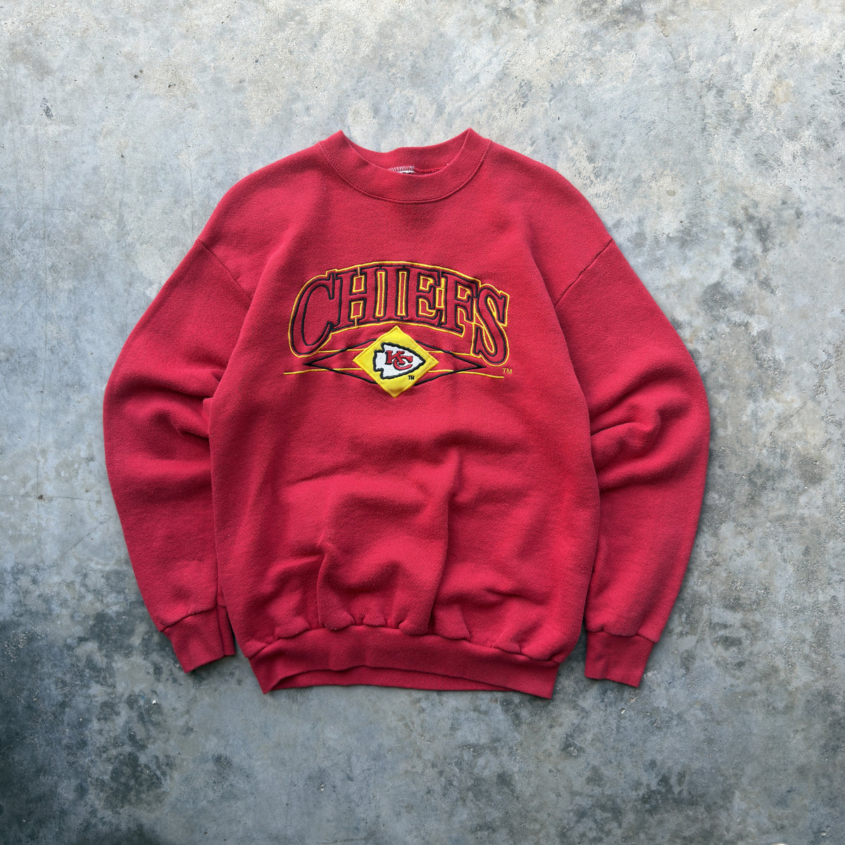 Kansas City Chiefs Embroidered Crewneck (L)