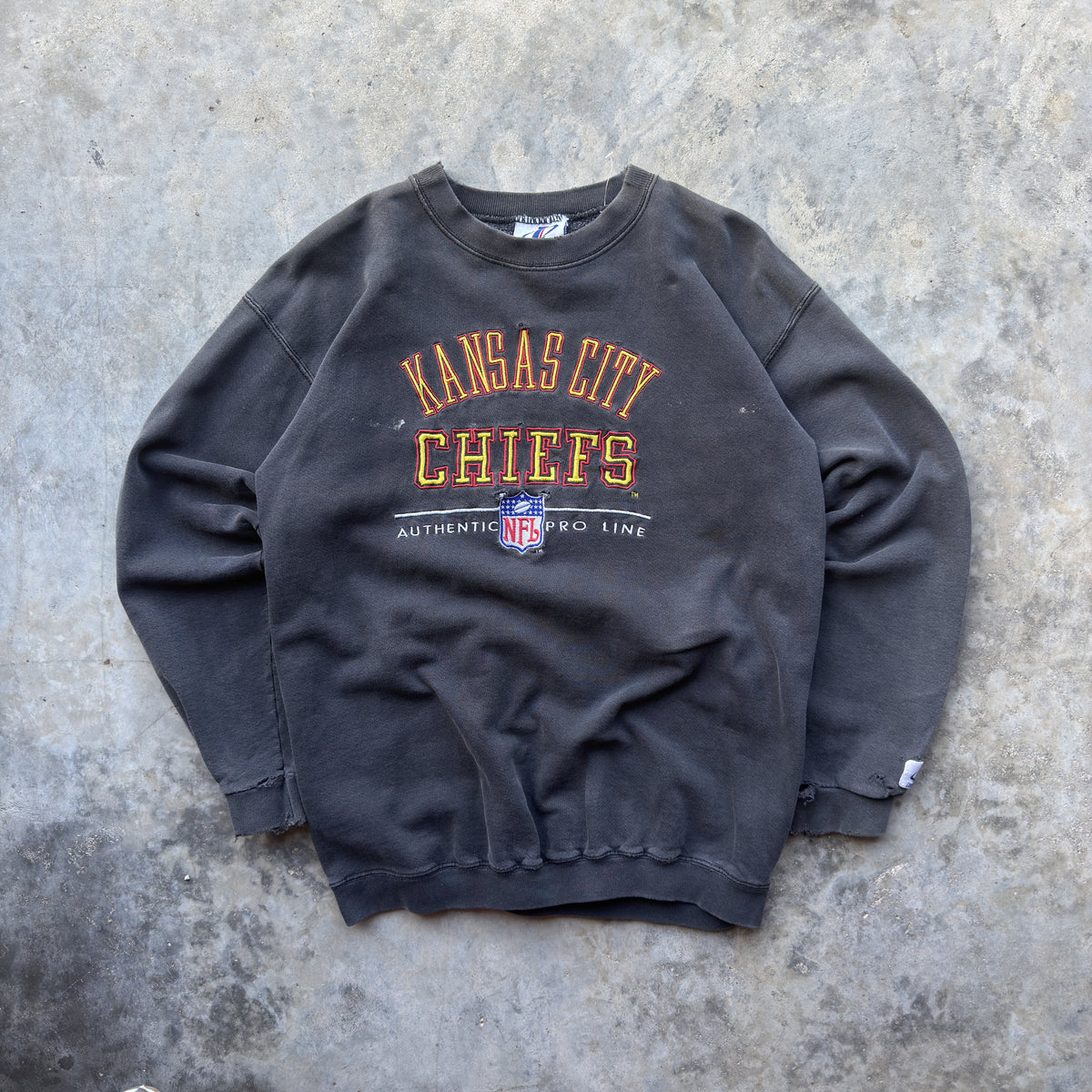 90's Kansas City Chiefs Logo Athletic Pro Line Crewneck (S)