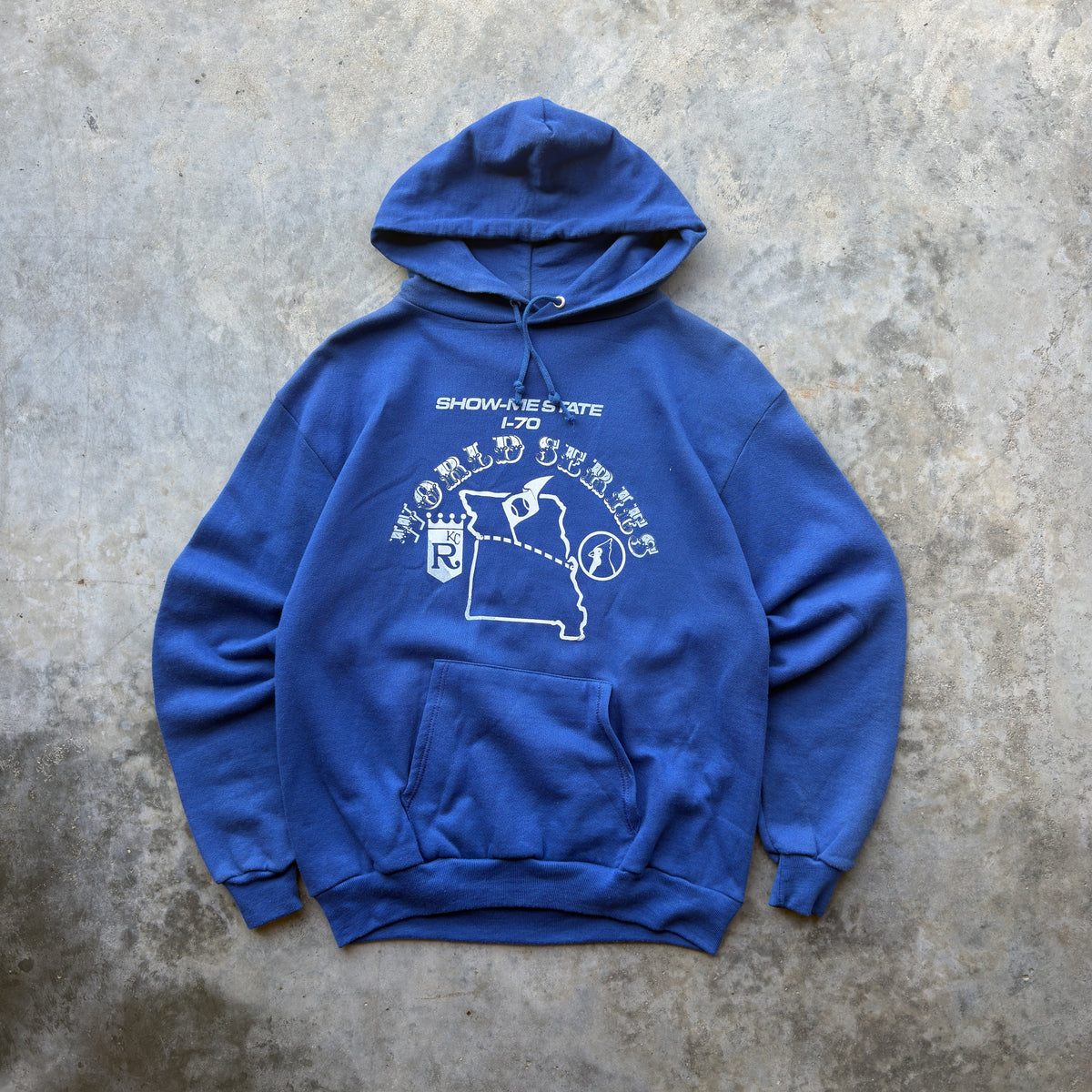 1985 Kansas City Royals Vintage  I-70 Series Hoodie (L)