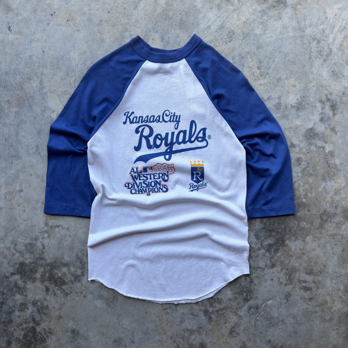 1985 Kansas City Royals AL West Champs Raglan T-Shirt (M)