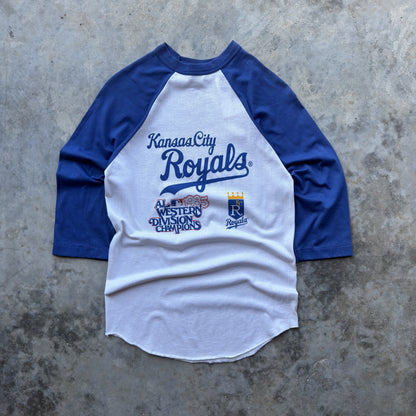 1985 Kansas City Royals AL West Champs Raglan T-Shirt (M)