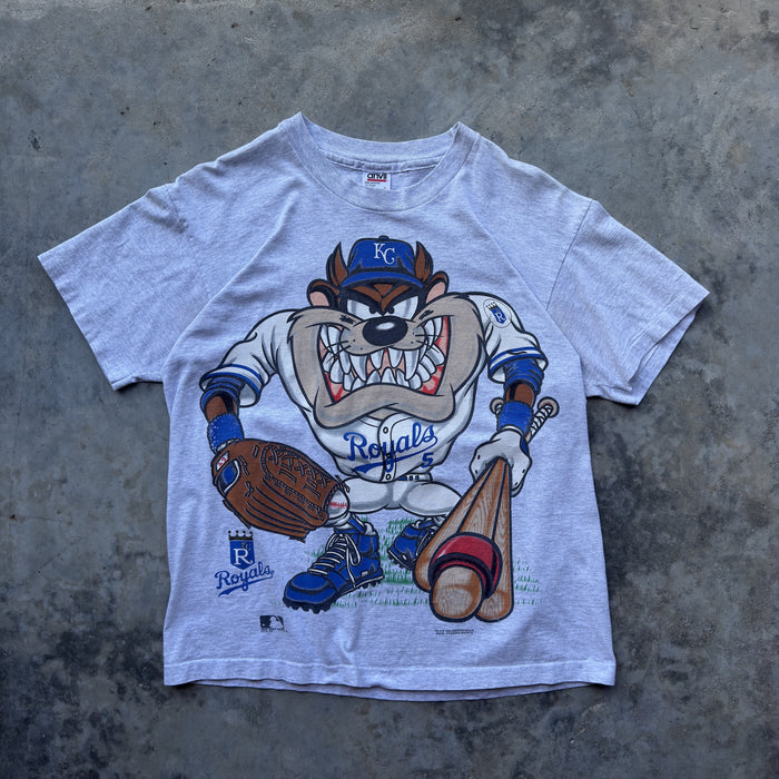 90's Kansas City Royals Rare Taz MLB T-Shirt (L)