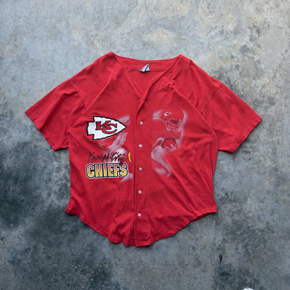 90s Kansas City Chiefs Cotton Baseball Jersey (L)
