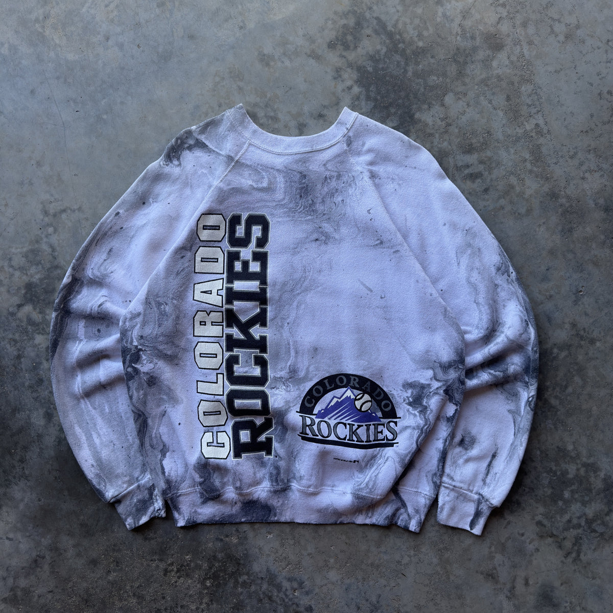 90's Colorado Rockies Artex AOP Crewneck (L)