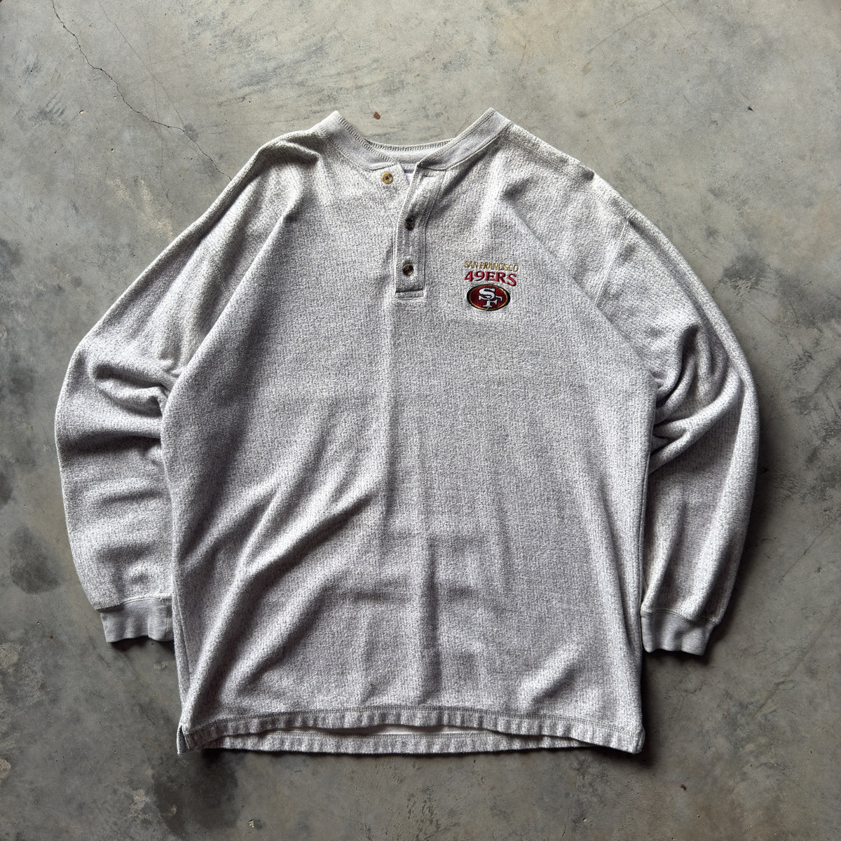 San Francisco 49ers Embroidered Henley (L)