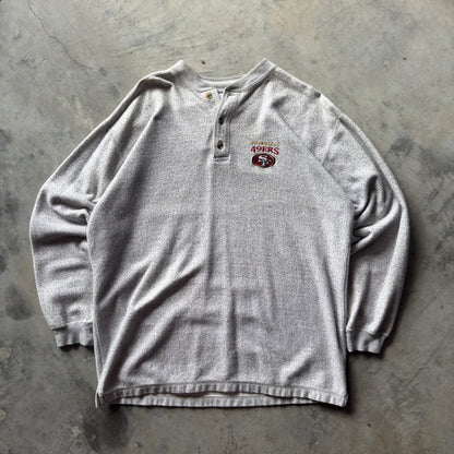 San Francisco 49ers Embroidered Henley (L)