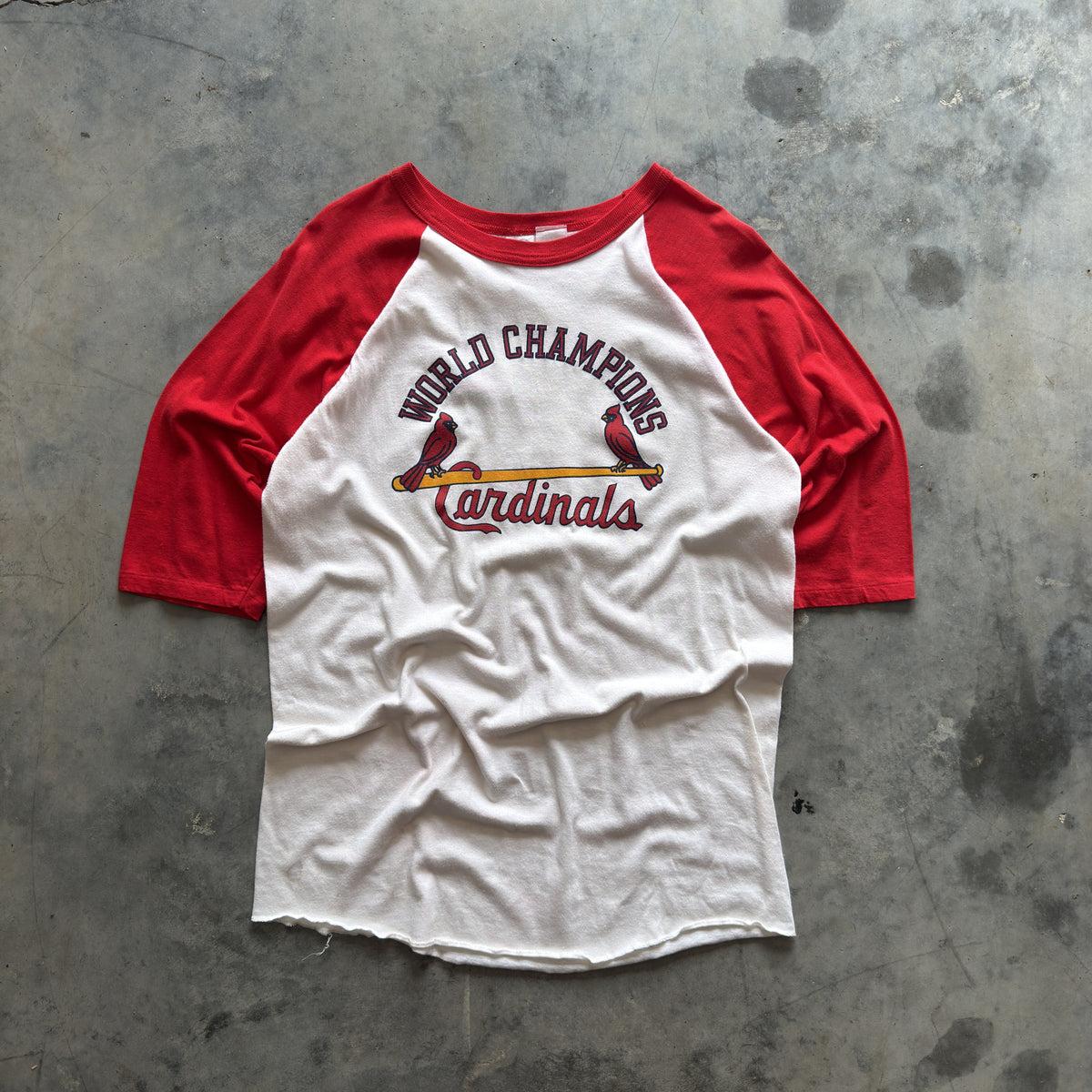 80's St. Louis Cardinals World Champions Artex Raglan T-Shirt (XL)