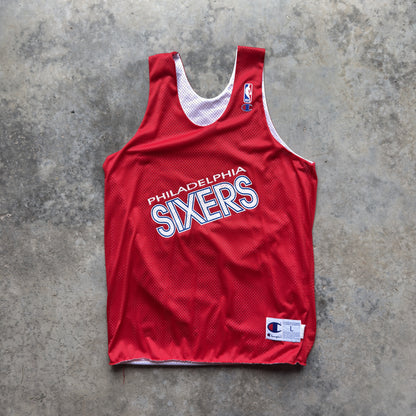 90's Philadelphia Sixers Champion Reversible Practice Jersey (L)