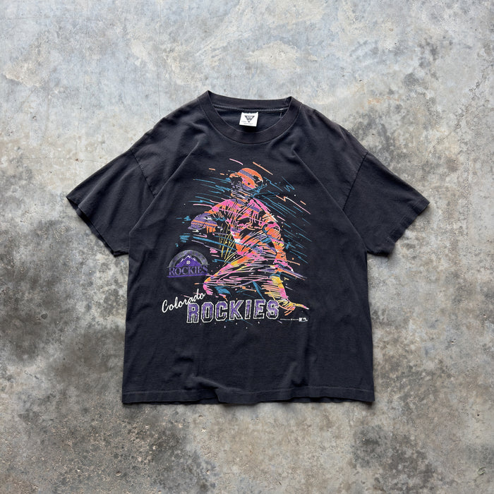 1991 Colorado Rockies SSI Art T-Shirt (XL)