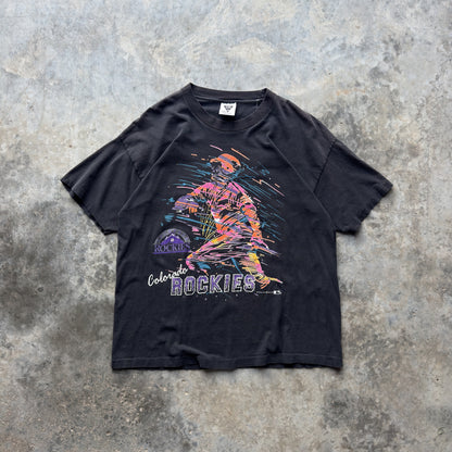 1991 Colorado Rockies SSI Art T-Shirt (XL)