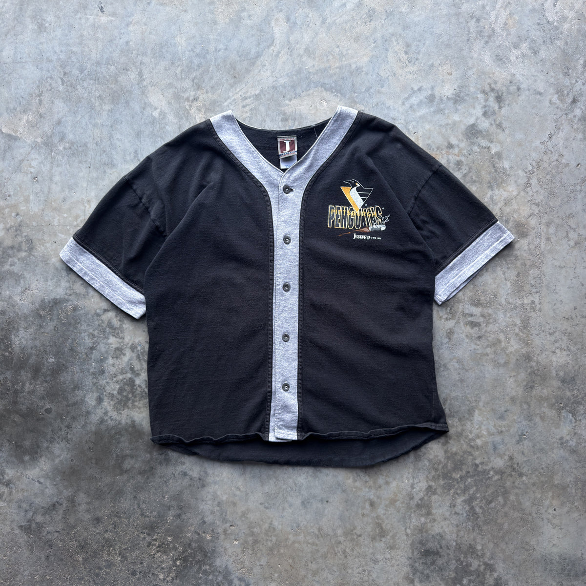 1993 Pittsburgh Penguins Jostens Button Up Jersey (L)