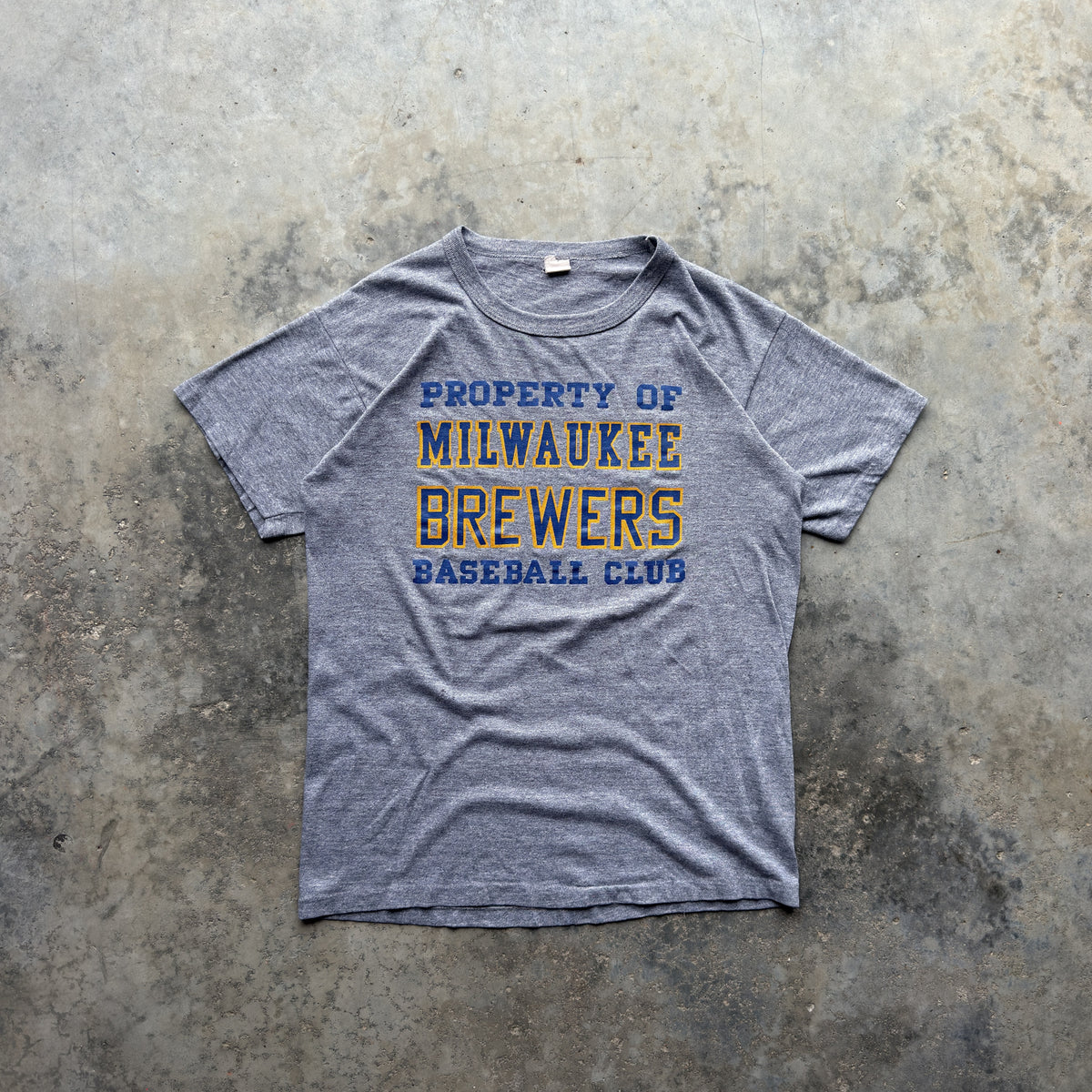 70s Property of Milwaukee Brewers Baseball Club T-Shirt (M)