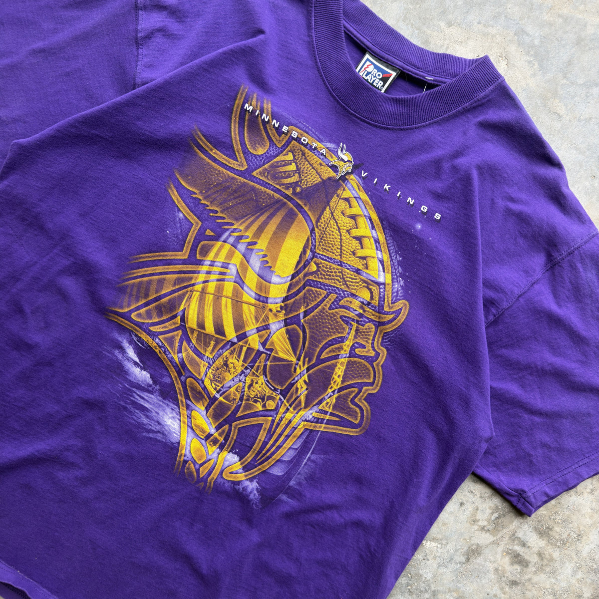 90s Minnesota Vikings Pro Player Logo Graphic T-Shirt (XL)