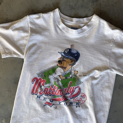 1988 New York Yankees Don Mattingly Caricature T-Shirt (S)