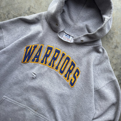 90s Golden State Warriors Stitched Spellout Hoodie (L)