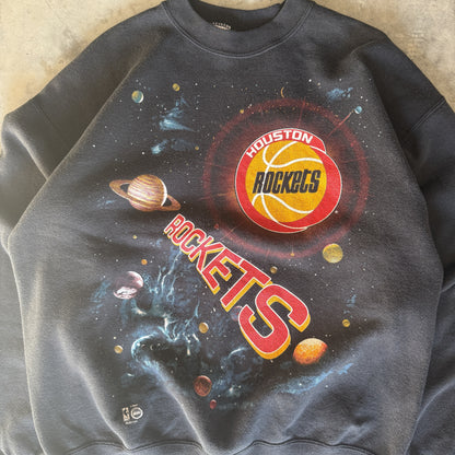 90s Houston Rockets Galaxy NBA Official Fan Crewneck (XL)