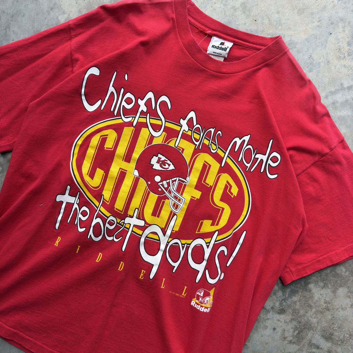 1997 Kansas City Chiefs Best Dads Riddell T-Shirt (XL)