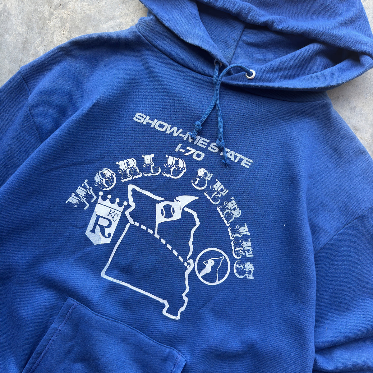 1985 Kansas City Royals Vintage  I-70 Series Hoodie (L)