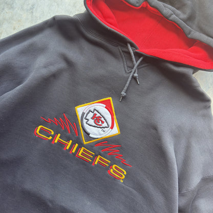 90's Kansas City Chiefs Embroidered Hoodie (XL)