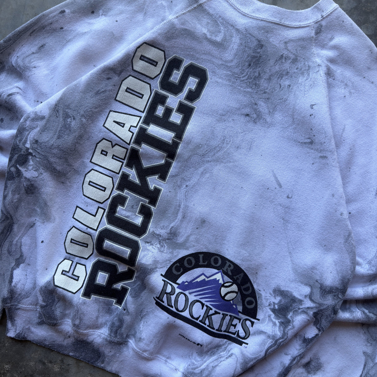 90's Colorado Rockies Artex AOP Crewneck (L)