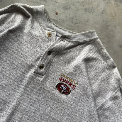 San Francisco 49ers Embroidered Henley (L)