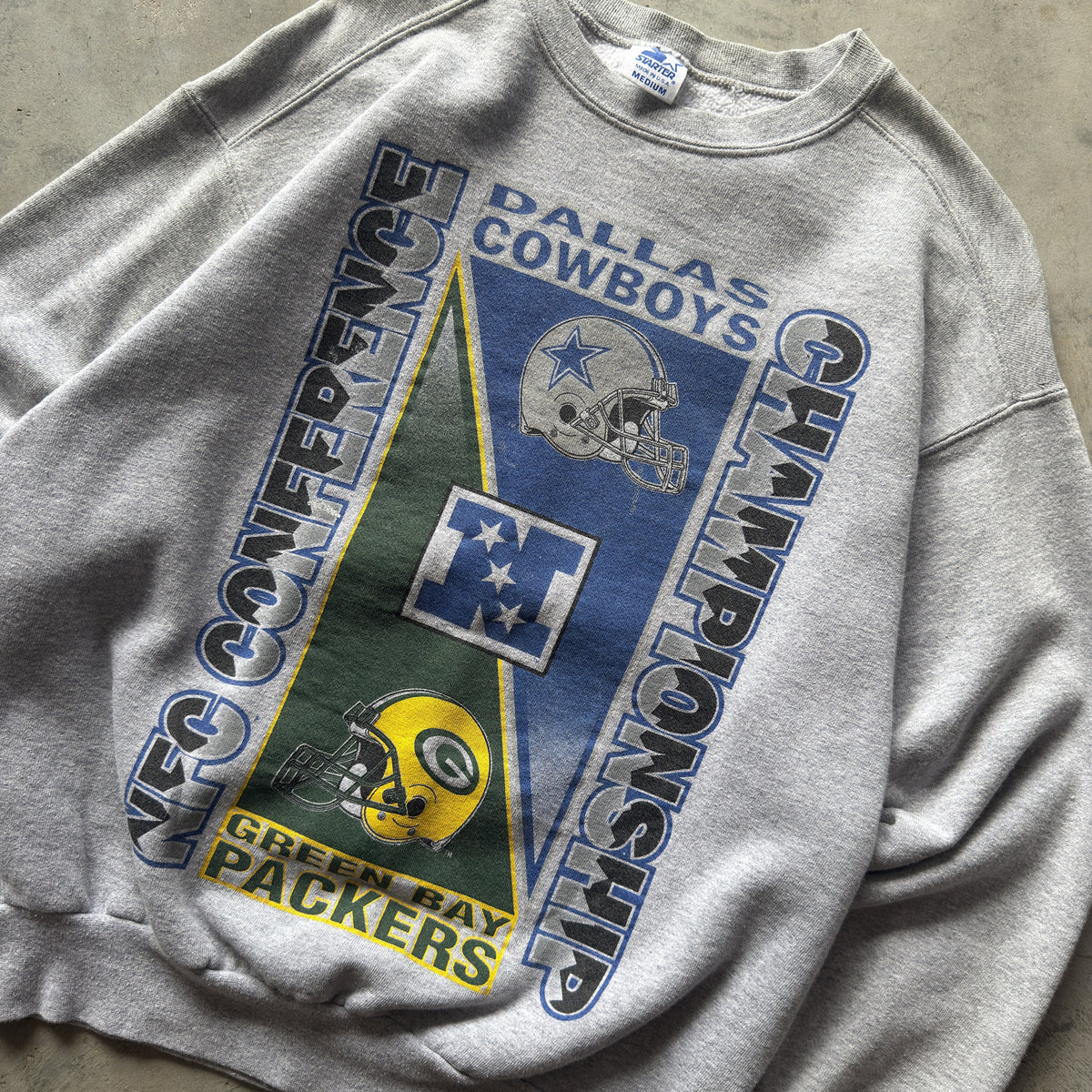 90's Dallas Cowboys vs Green Bay Packers NFC Championship Starter Crewneck (M)