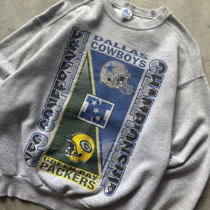 90's Dallas Cowboys vs Green Bay Packers NFC Championship Starter Crewneck (M)