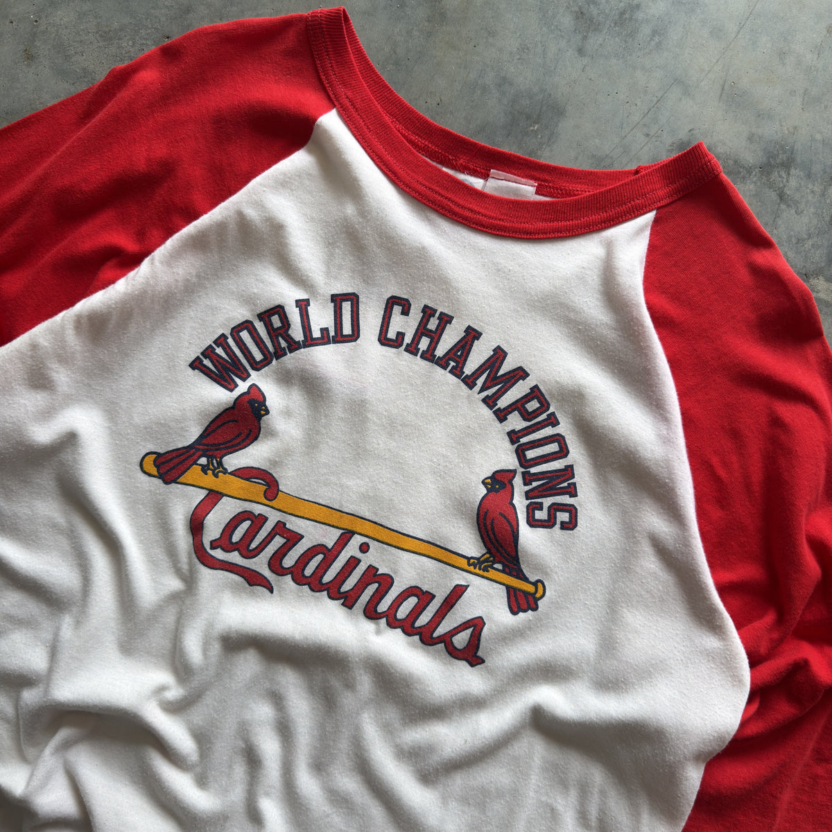 80's St. Louis Cardinals World Champions Artex Raglan T-Shirt (XL)