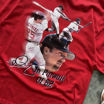 90's St. Louis Cardinals Mark McGwire In Pursuit of 62 T-Shirt (XL)