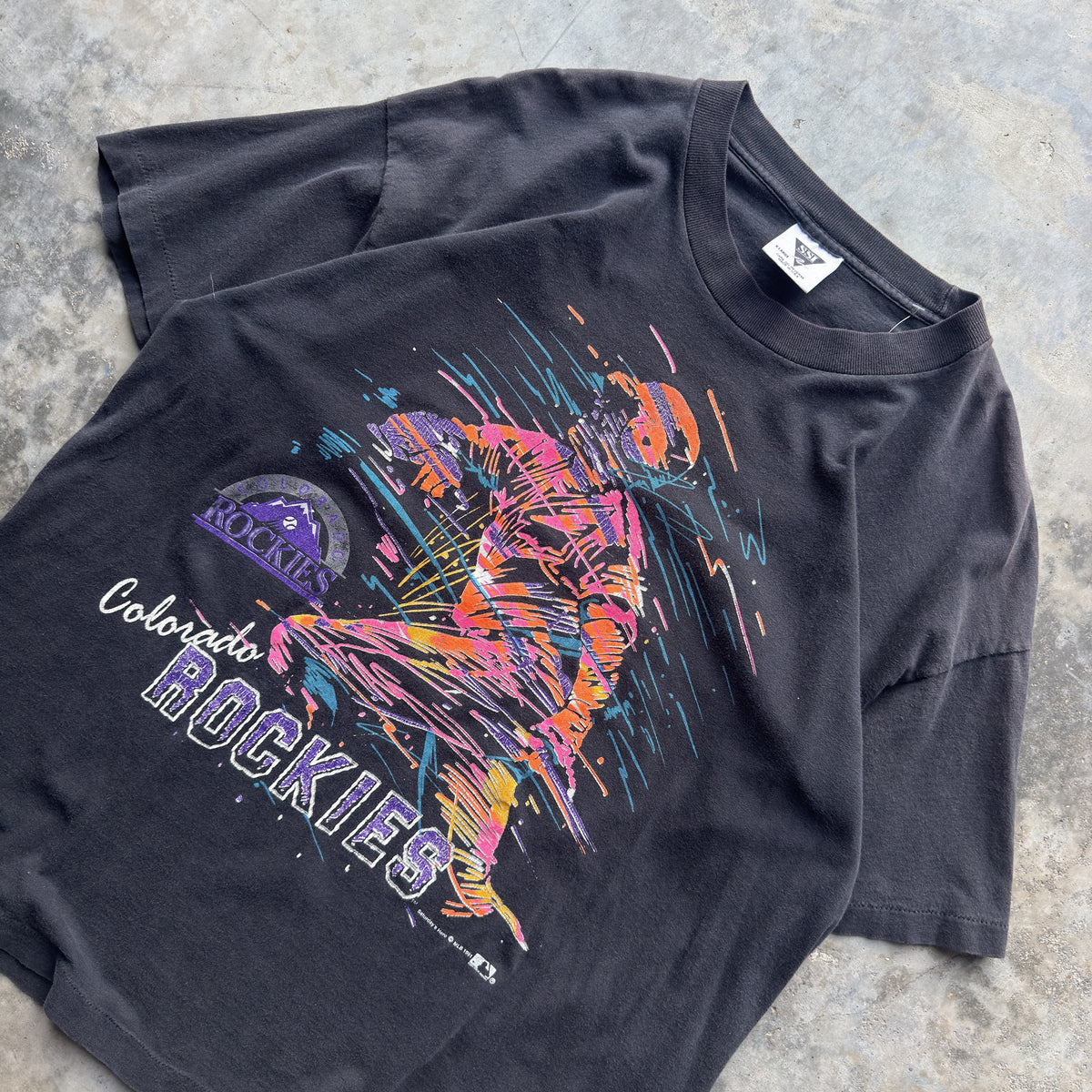 1991 Colorado Rockies SSI Art T-Shirt (XL)