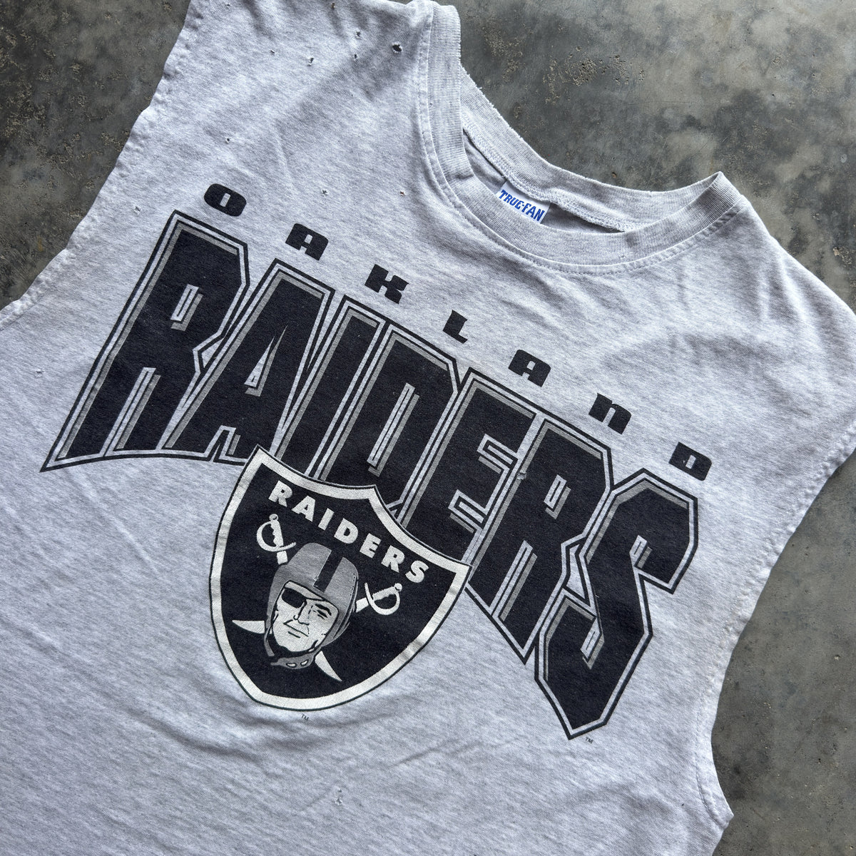 1996 Oakland Raiders True Fan Sleeveless T-Shirt (XL)