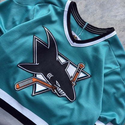 90s San Jose Sharks CCM Vintage NHL Jersey (S)
