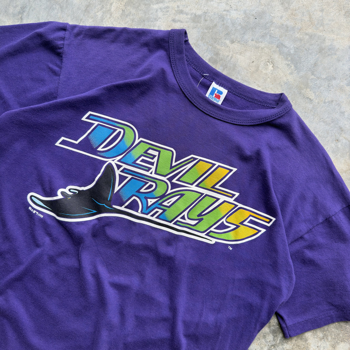 1998 Tampa Bay Devil Rays Game Worn Little League T-Shirt (L)