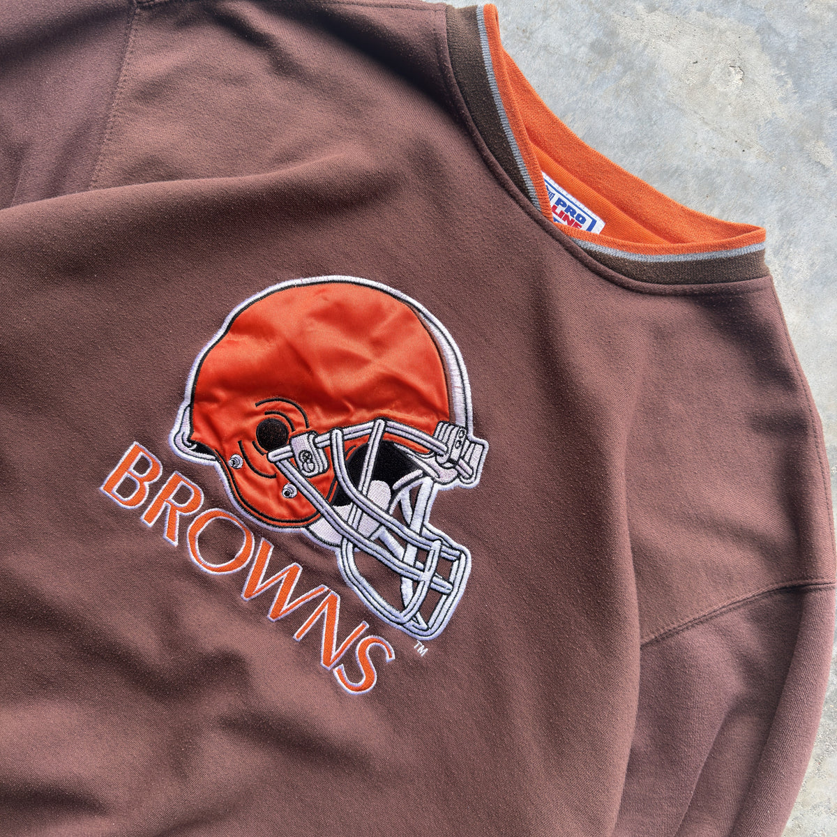90s Cleveland Browns Starter Pro Line Helmet Crewneck (L)