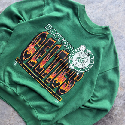 1992 Boston Celtics Flame Spellout Crewneck (S)