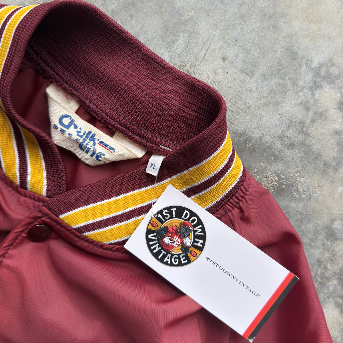 80s Washington Redskins Chalk Line Burgundy Jacket (XL)