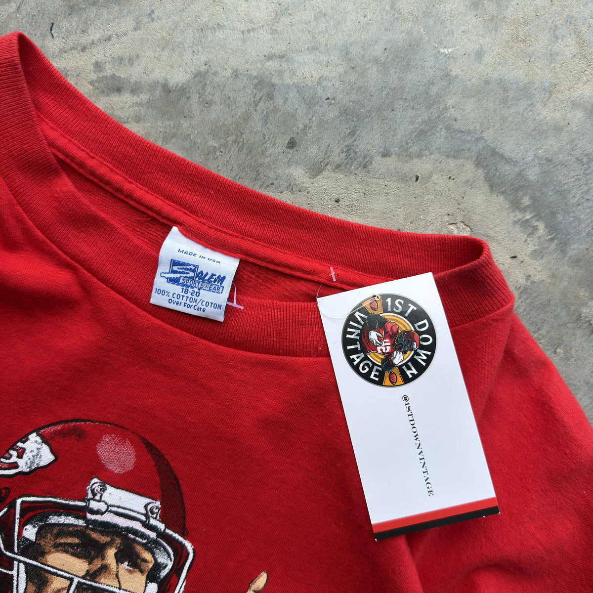 1993 Kansas City Chiefs Joe Montana Caricature T-Shirt (M)