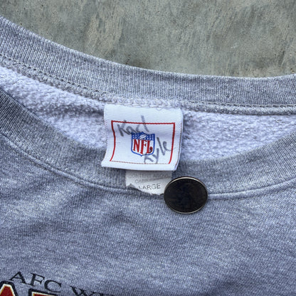 2003 Kansas City Chiefs AFC West Division Champions Crewneck (L)